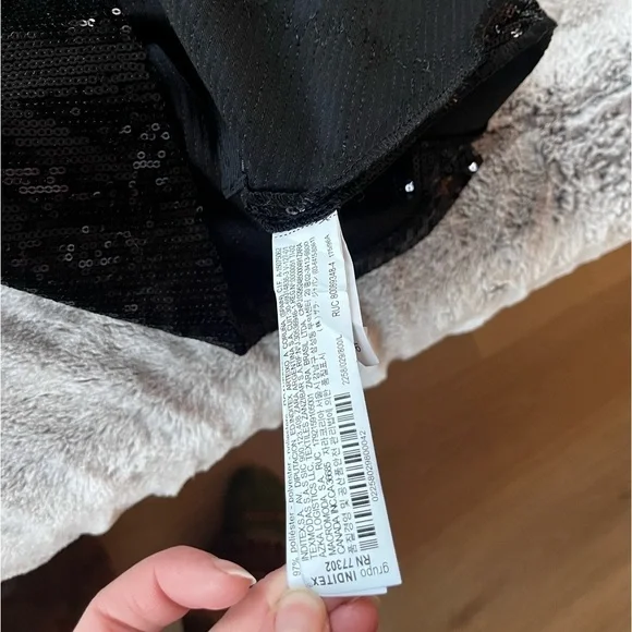 BLOGGER FAV ZARA SHOULDER PAD DRAPED Sequins DRESS mob wife - Picture 8 of 9